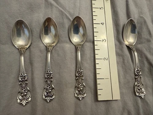 R&B Francis 1 Sterling Demitasse Spoons, Set of 4