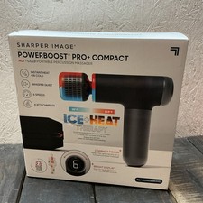 Sharper Image PowerBoost Pro Hot Cold Percussion Body Massager NOB - Read