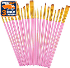 Transon 20pcs Bulk Artist Paint Brush Set for Acrylic Watercolor Gouache Hobby C