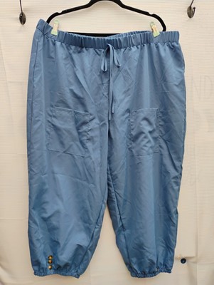 Unbranded Blue Plus Size 5xl(22) Elastic Waist Baggy Harem Capris With Pockets 