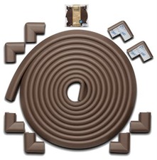 Roving Cove 18ft Slimfit Edge Corner Protector Baby Proofing Brown