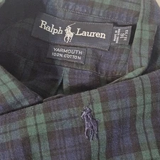 Polo Ralph Lauren Yarmouth Oxford Men's Long Sleeve Shirt  L 16 32 Tartan Plaid