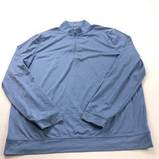 Johnnie-O XL Golf 1/4 Zip Mock Neck Pullover Long Sleeve Blue