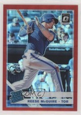 2019 Donruss Optic Rated Rookies Red Pandora Prizm 30/99 Reese McGuire #55 1j6