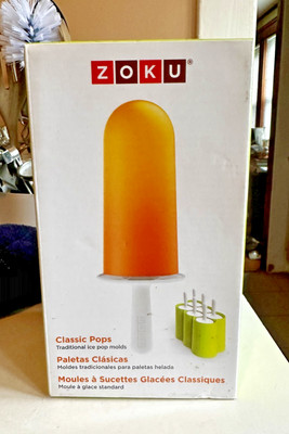 Zoku Classic Ice Pops Easy Release Molds Make 6 Pops New