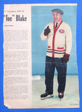 1961-62 La Patrie Colour Photo, TOE BLAKE, Montreal Canadiens, Low Grade