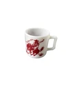 Vtg Hazel Atlas White Milk Glass Child's Mug Cup** Cowboys & Indians Western*Red