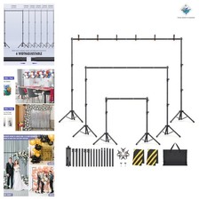 Adjustable Backdrop Stand Kit 10x7.5ft Aluminum Photo Studio Frame