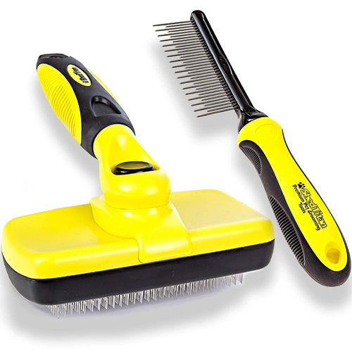 Doodle Brush Slicker for Dogs - Self Cleaning Dog Brush for Poodles, Goldendoodl - Picture 7 of 12