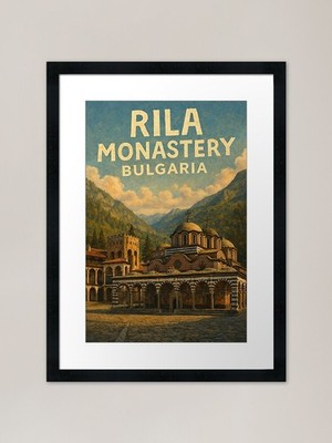 Rila Kloster Bulgarien NESCO Wo gerahmtes Wandbild Poster Leinwanddruck Bild