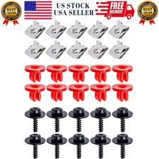 10 Sets T30 Engine Splash Shield Guard Undertray Cover Screws Bolt Nut Clip Kit.