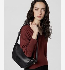 AllSaints Madea Mini Crossbody Smooth Black Leather Shoulder Bag Women’s NEW
