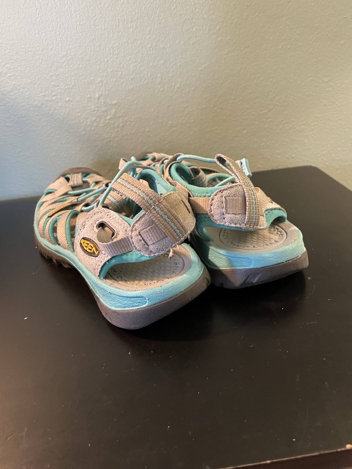 Sandali sportivi Keen donna Whisper impermeabili punta chiusa taglia 7 verde acqua grigio