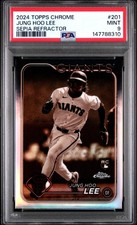 2024 TOPPS CHROME SEPIA REFRACTOR #201 JUNG HOO LEE PSA 9