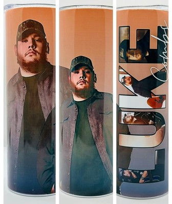NEW Luke Combs 20 oz. Stainless Steel Tumbler w/Straw Set and Silicone Tip