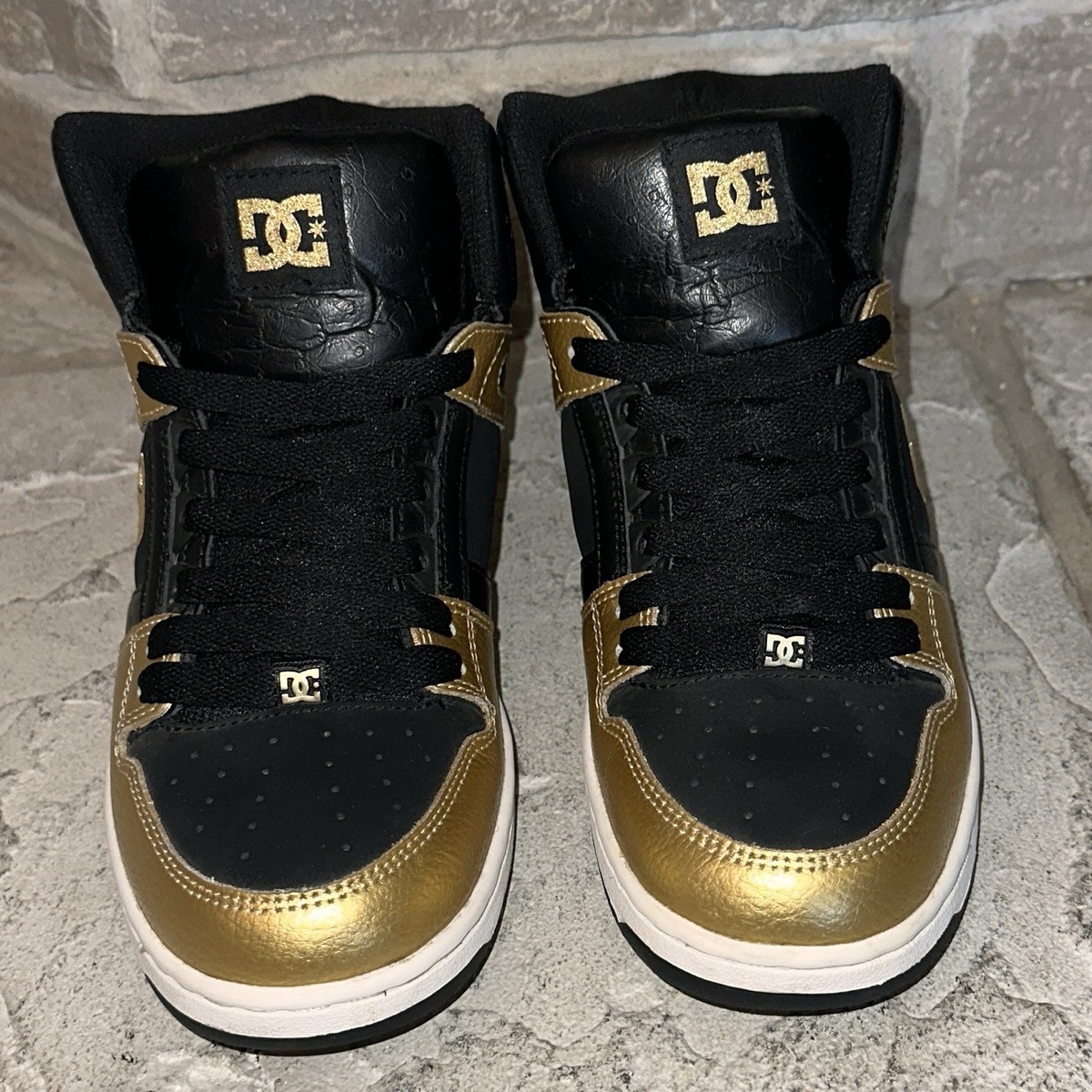 DC Shoes Womens Rebound High SE Skate Black 320028 Leather
