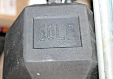 50lb Hex  Dumbbell - Black/Silver
