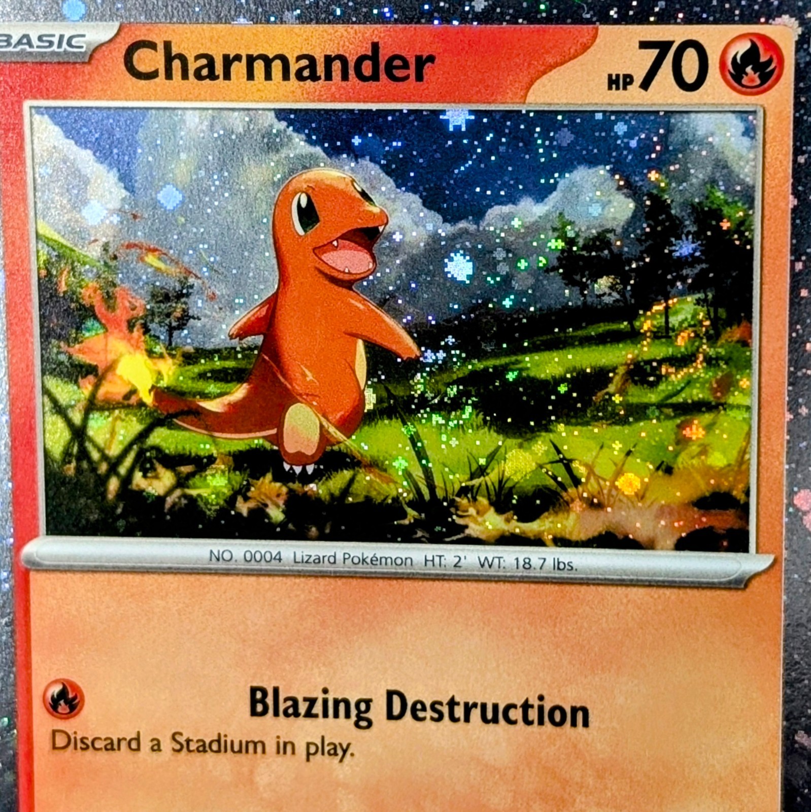 Charmander 004/165 Cosmos Holo SWIRL🌀Pokemon Card