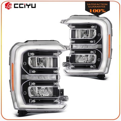 Pair Full LED DRL Headlights Set For 2023 2024 2025 Ford F-250 F-350 Super Duty
