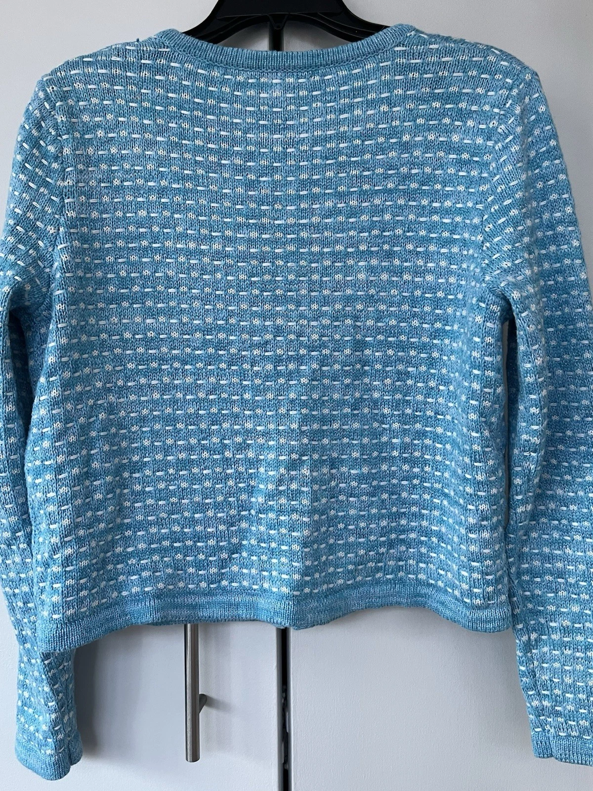 Lilly Pulitzer Women’s Kienna Cardigan Blue White Knit Pockets Button M - product detail image 8