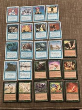 Lot/ 23 Magic cards 1995-96 Wizards Of The Coast Sandstorm Flood Erosion Wild El
