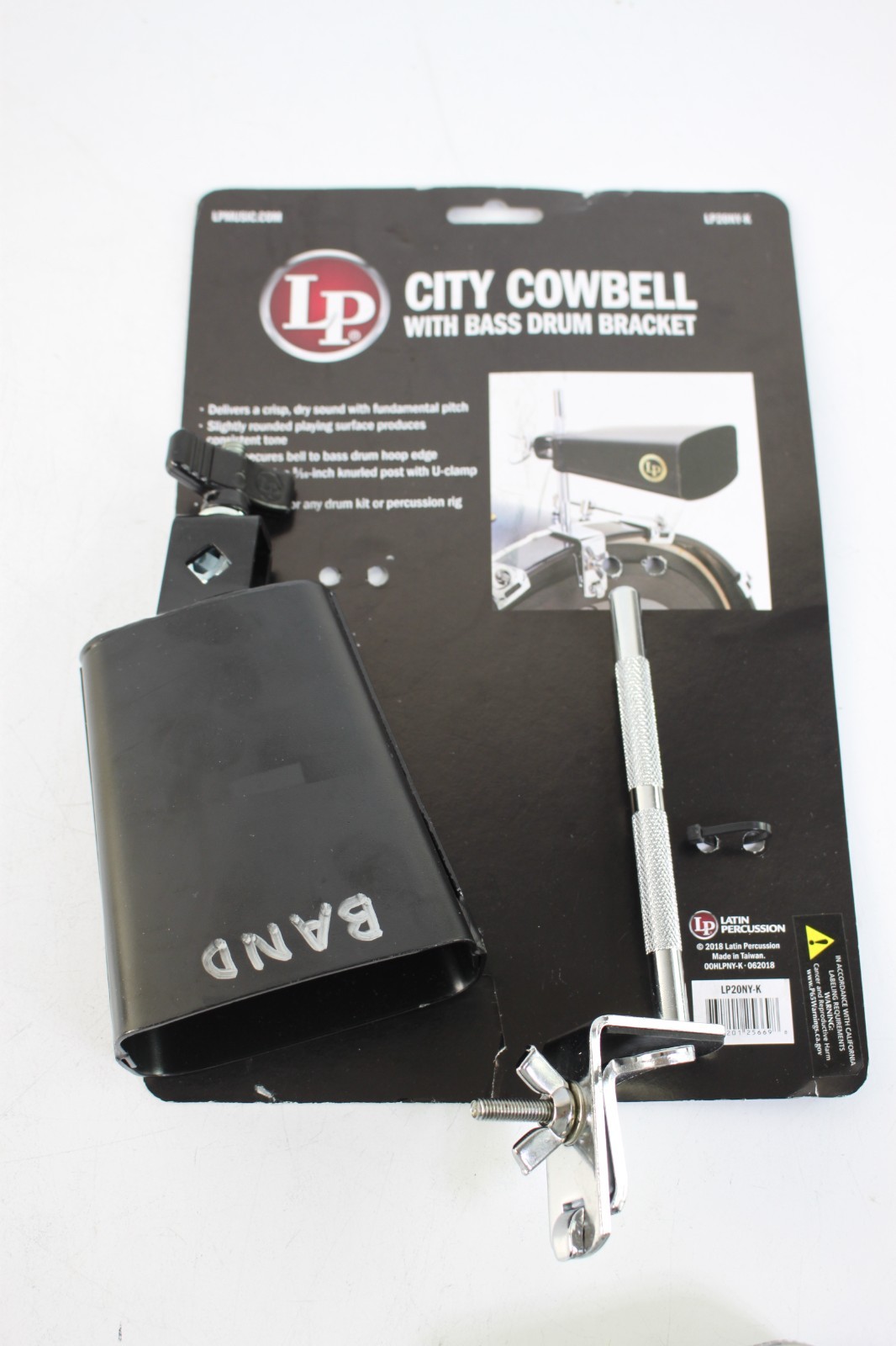 LP City 5" Black Beauty Cowbell with mount USED  #EMR3946