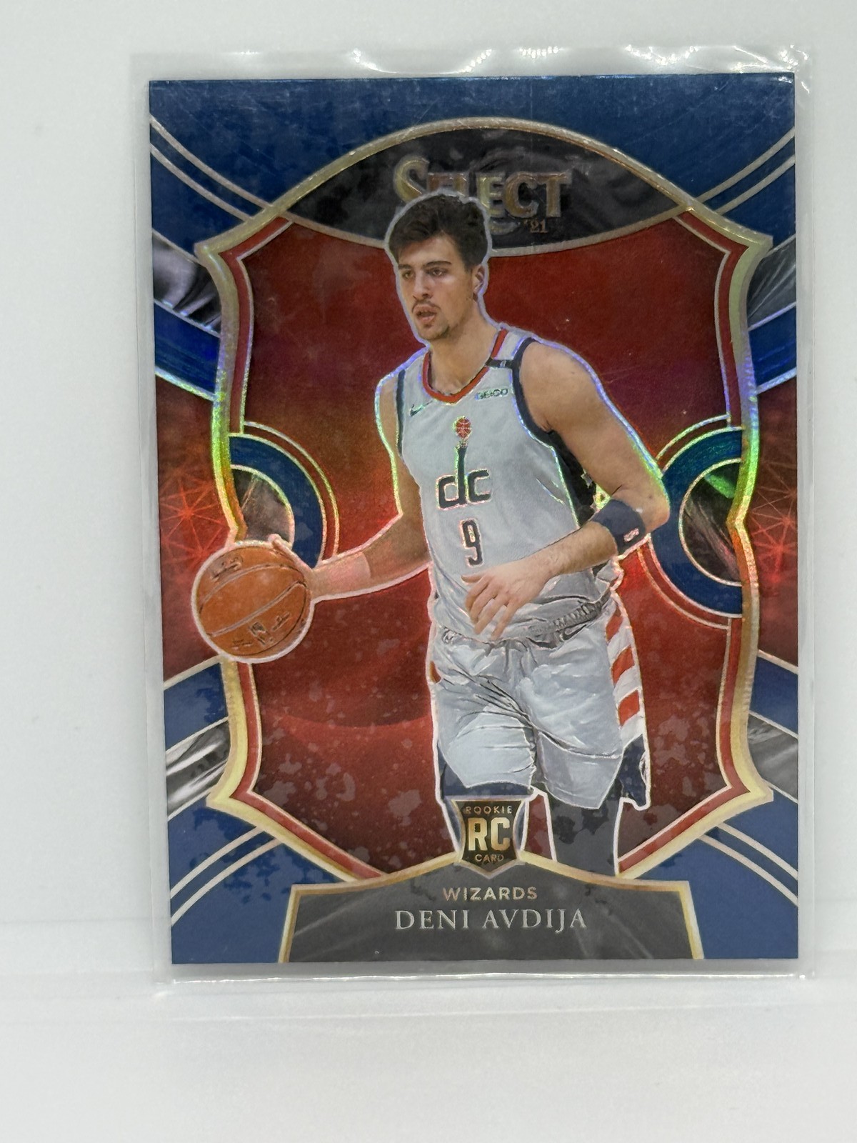 2020-21 Panini Select #69 Deni Avdija Blue Prizms