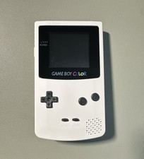 Gameboy Color GBC White Shell  Buttons  Adjustable IPS Backlit LCD Screen