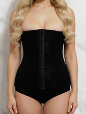 NWT Women's Black Waist Training Mesh Underbust Corset Body Shaper Size: XL