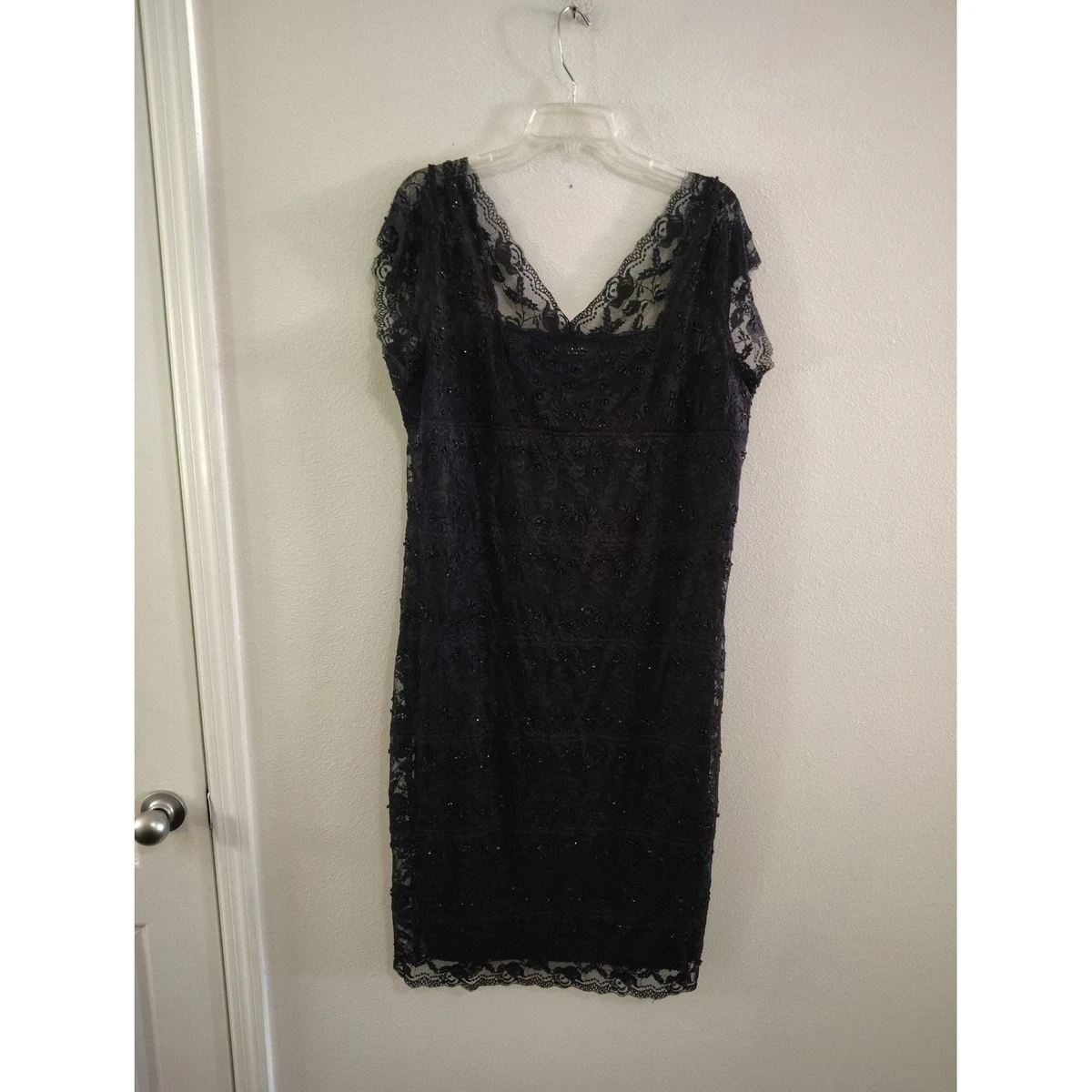 onyx nite dresses black Amazon.com: Onyx Nite Women's Long Mesh with Side Slit, Sequin Lace Bodice, Black, 4 : Clothing, Shoes & Jewelry