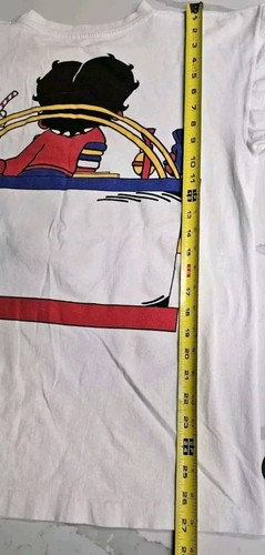 RARE VINTAGE 90s Betty Boop Diner Single Stitch T Shirt Large Double Sided-READ! - Picture 7 of 11