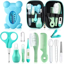 Baby Grooming Kit Health Care Set Newborn Nail Hair Nasal Aspirator 13pcs