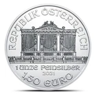 1 Troy Oz .999 Silver 2021 Philharmonic 1.5 Euro In Protective Capsule