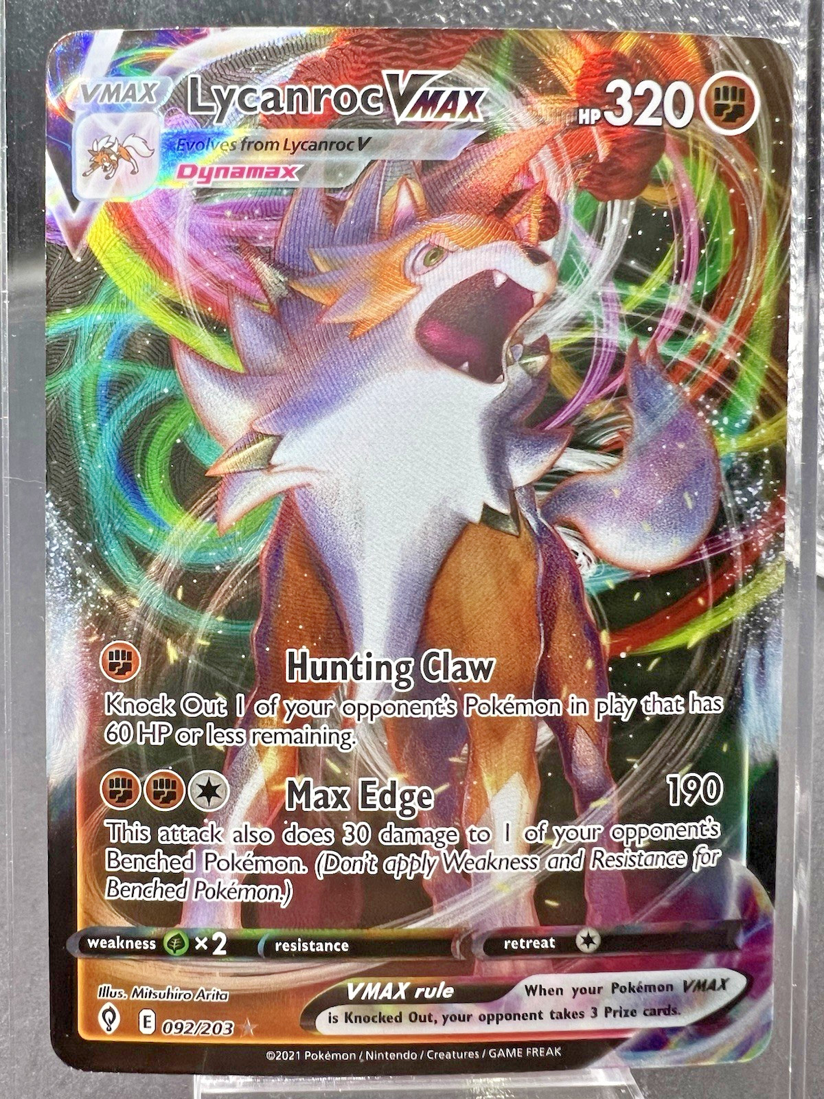  Lycanroc VMAX 092/203 Pokemon TCG Evolving Skies
