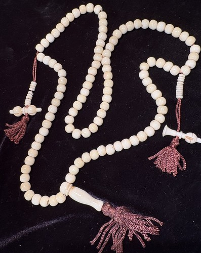 Vintage Tibetan Bone Prayer Mala Beads