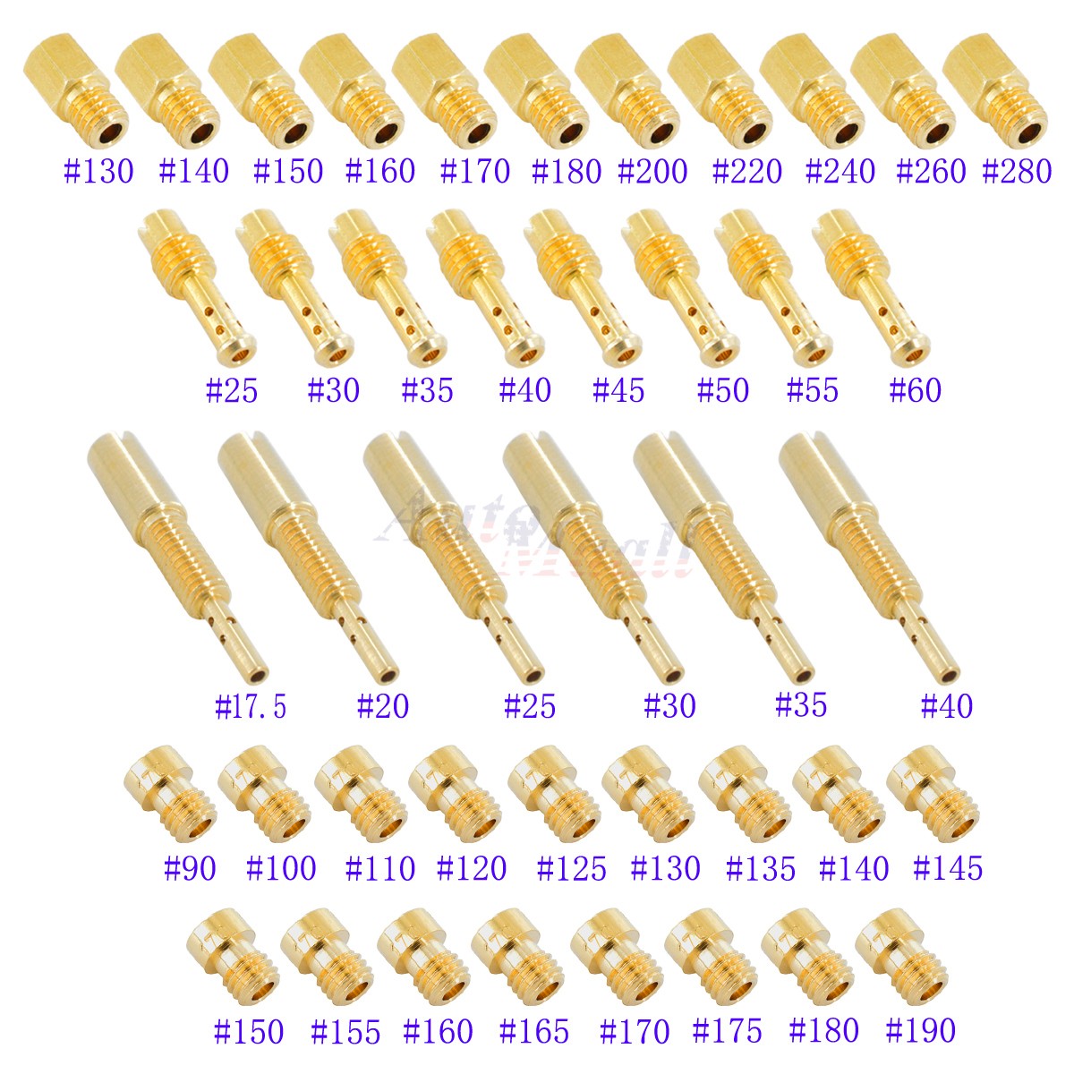 42Pcs Carburetor Jet Kit for Mikuni Main N100.604 VM28/486 VM4/042
