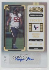 2022 Panini Contenders Rookie Championship Ticket 25/49 Kenyon Green Auto 1cx3