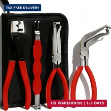 4Pcs Automotive Electrical Disconnect Pliers Kit - Straight/60 Connector Separa