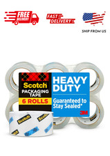 Scotch Heavy Duty Packaging Tape, 1.88" x 54.6 yd, Designed for Packing, Shippin