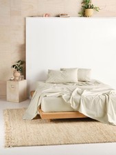Linen House Vienna Fitted Sheet Linen - Single Single: 91cm x 190cm  50cm