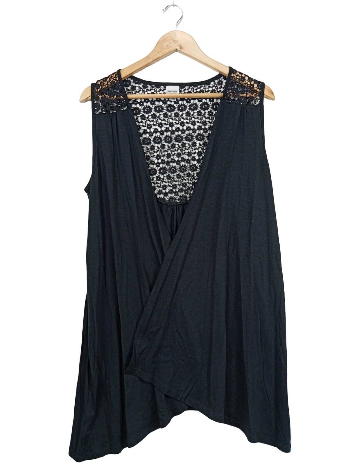 DW-SHOP Chaleco de punto largo Mujeres Chaleco Talla EU 40 negro look casual