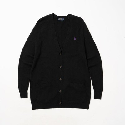 Women Polo Ralph Lauren Sweater Black Wool 38