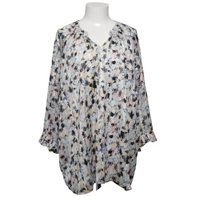 VRS, Top, Größe: 52, Mehrfarbig, Metallfaser/Polyester, Print, Damen #QCo