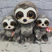 Ty Beanie Boos Dangler The Sloth Plush Lot Family Of 3 Mom Babies 9" And 6" Toys