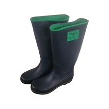 Women's POLO Ralph Lauren Proprietor Navy Blue & Green Rain Snow Boots 8.5M