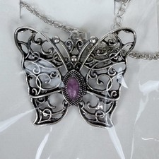 Butterfly Flourite Pendant & Brooch