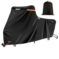 Motorcycle Cover Waterproof Outdoor,420D Motorcycle 2XL 96"x43.3"x55" Black