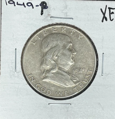 1949 FRANKLIN SILVER HALF DOLLAR ~ XF ~ NICE COIN ~ 90% SILVER