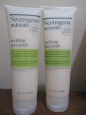 2x Neutrogena Naturals Purifying Pore Scrub Face Skin Cleaning 4oz