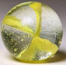 MARBLE KING 'Yellow Cats Eye' .65" Vintage Marbles